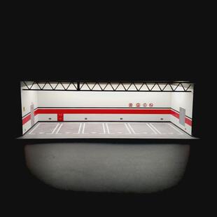 1/64车模收纳盒小比例场景车模拍照道具场景合金车模停车场