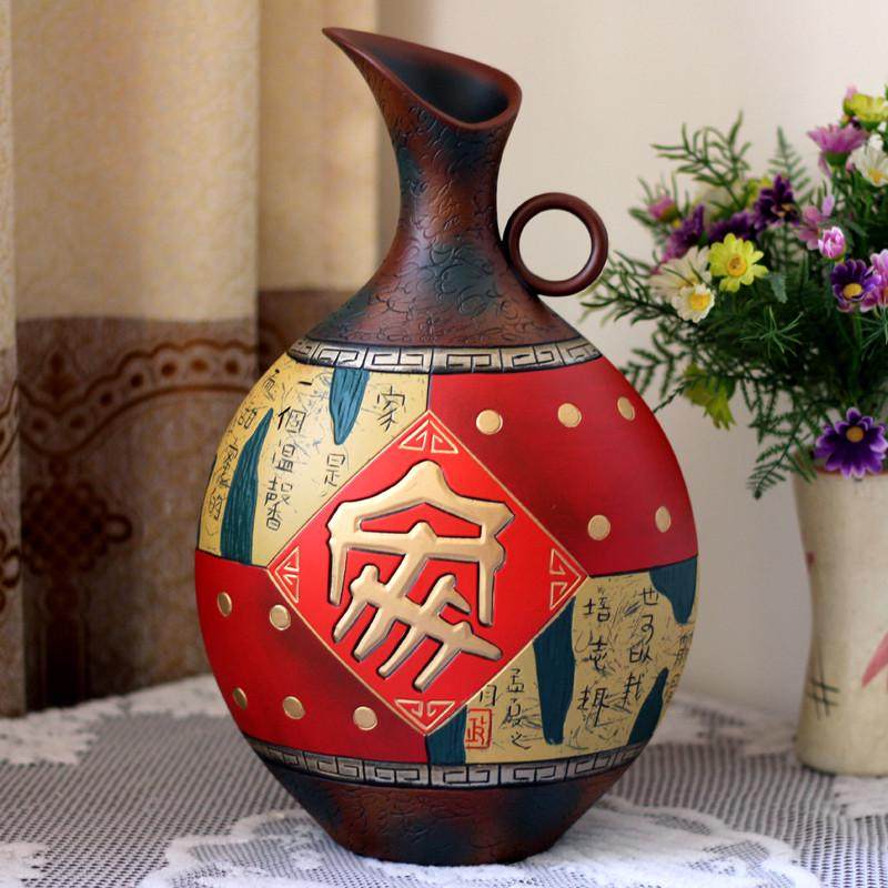 实用结婚礼物客厅电视柜酒柜装饰品摆件陶瓷花瓶个性手工陶艺精品,家居饰品,装饰摆件,淘宝优惠券,粉丝福利购,淘宝优惠卷