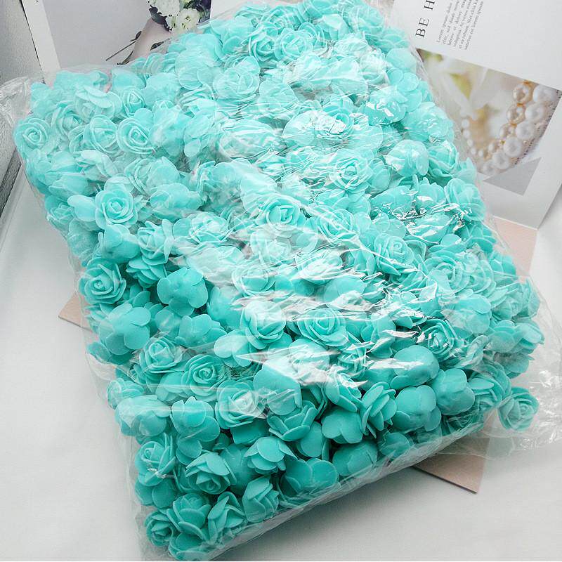 2.5cm仿真泡沫pe玫瑰花朵花环用花假花小花头500装饰花
