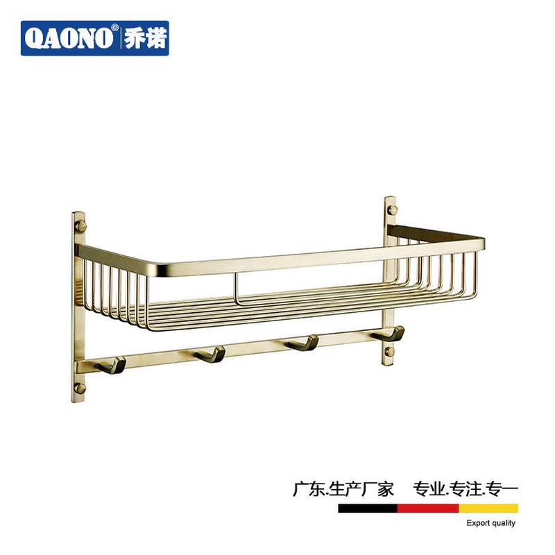 不锈钢拉丝金壁挂式卫生间置物架网篮浴室长方形壁挂收纳架