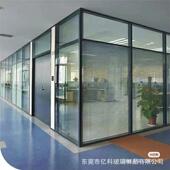 深圳安装 12MM钢化玻璃隔断墙厂房办公室不锈钢铝合金框玻璃隔
