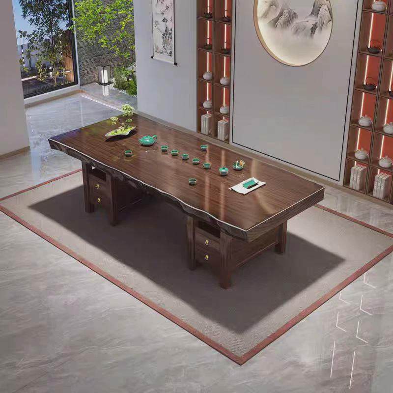 新中式实木茶桌椅组合办公室功夫茶桌全套自动烧水大板茶桌泡茶几,住宅家具,家用茶台/茶桌,淘宝优惠券,粉丝福利购,淘宝优惠卷