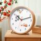 实木桌面时钟摆台式 石英钟静音摆放创意座钟 钟表挂钟客厅2024新款