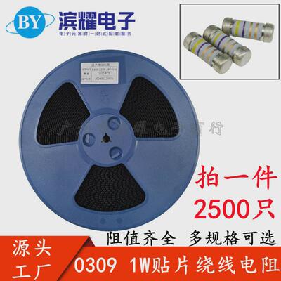 贴片保险绕线电阻03091W0.47R0.5R0.68R1R5%晶圆无引线