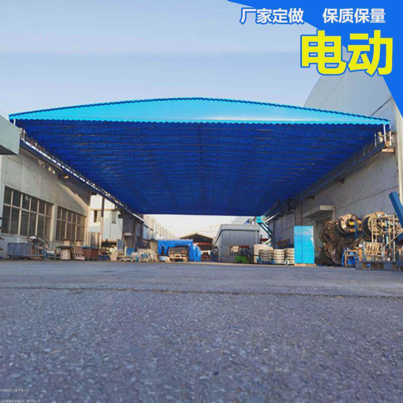 电动遮阳棚厂家伸缩移动悬空篮球场推拉雨棚活动帐篷厂房仓库雨蓬