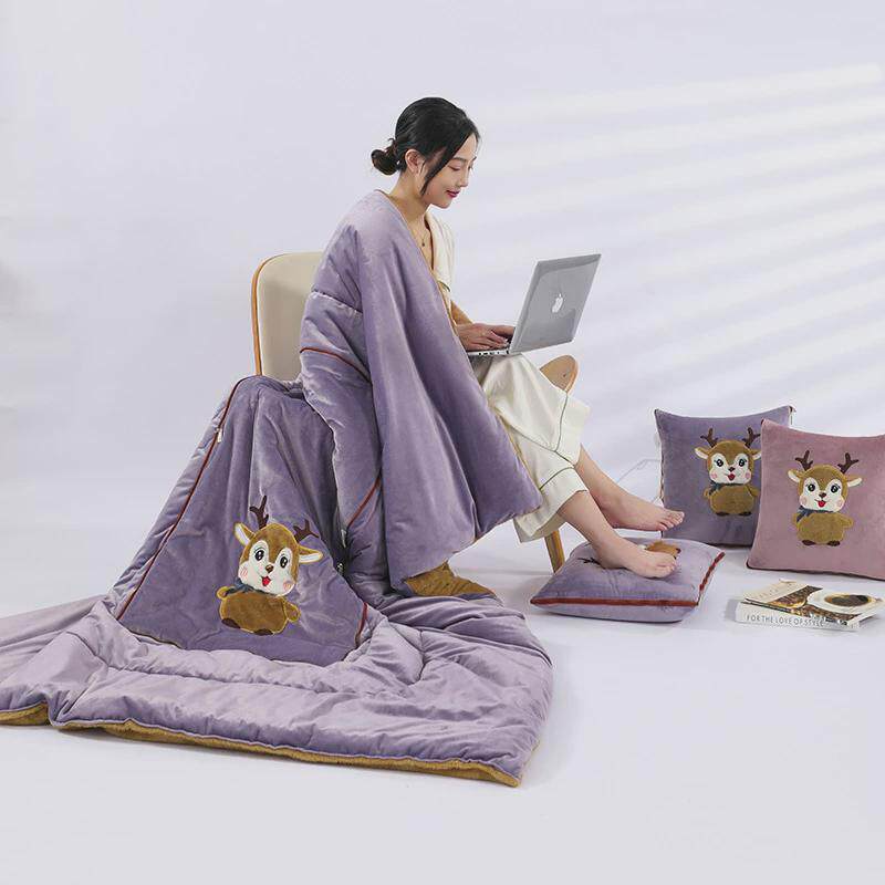 折叠抱枕被子两用二合一汽车靠垫办公室午睡多功能加厚枕头被批发