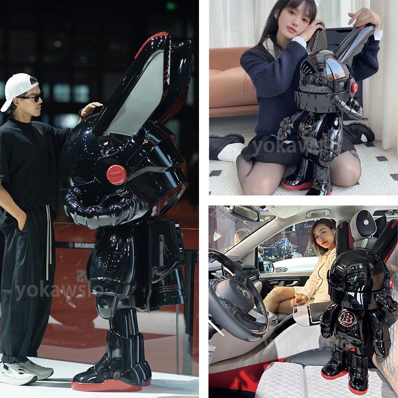 Robbi巴博斯阿斯顿马丁月光太空兔雕塑酒吧开业家居落地装饰摆件