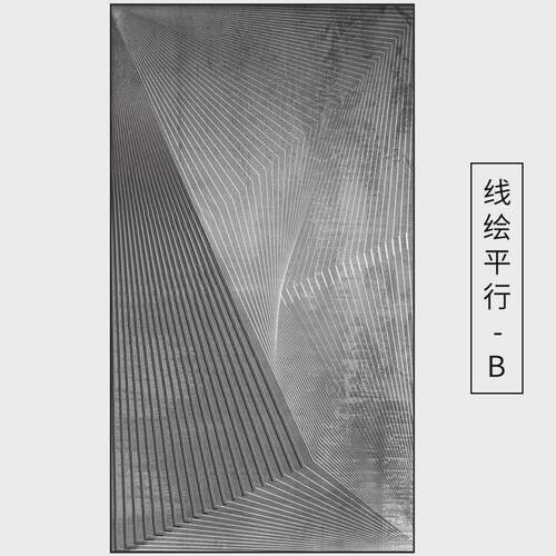 现代简约黑白线条挂画客厅玄关壁画工业风办公室商业抽象装饰画