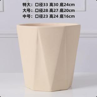 陶土客厅落地大绿植种树盆 大花盆戶外特大号无釉素烧陶瓷透气性