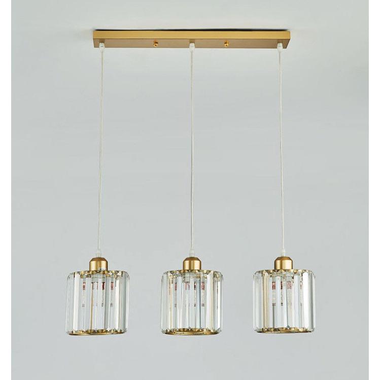 三头水晶吊灯现代简约轻奢吧台餐厅灯创意个性多头书房卧室饭厅灯