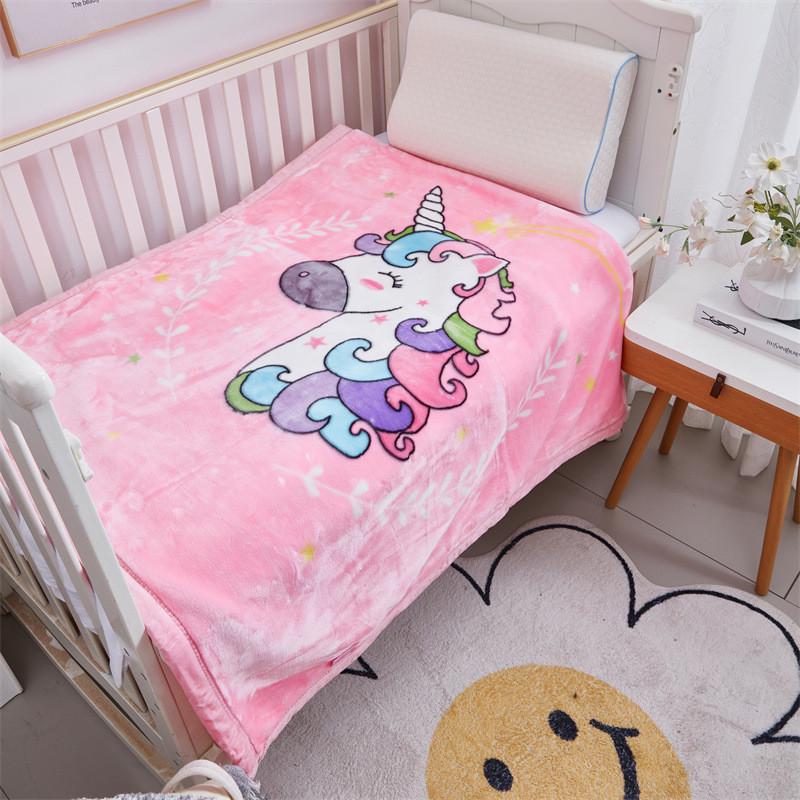 秋冬双层儿童卡通云毯加厚云拉舍尔婴幼儿貂绒春夏季小毛毯子