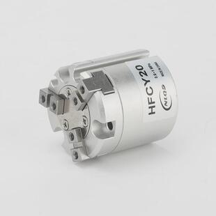 亚德客型HFCY三爪气缸16/20/25/32/40/50/63四爪手指夹爪气缸