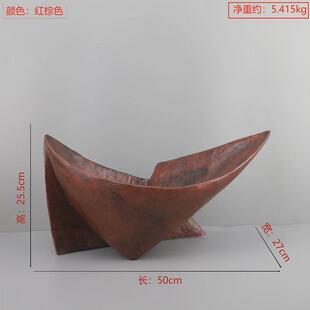 现代简约抽象折酒店几何形状树脂摆件客厅玄关纸船电视柜家居饰品