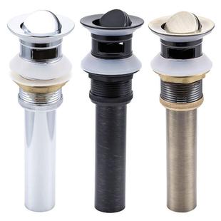 丽雅全铜翻板下水器电镀洗手盆面盆下水器黄铜防堵防漏去水落水器