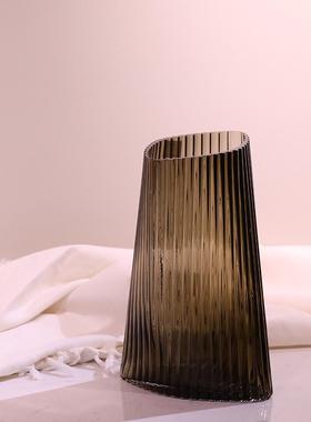 碧轩轻奢现代简约玻璃花瓶家居客厅装饰摆件家用餐桌仿真花摆设