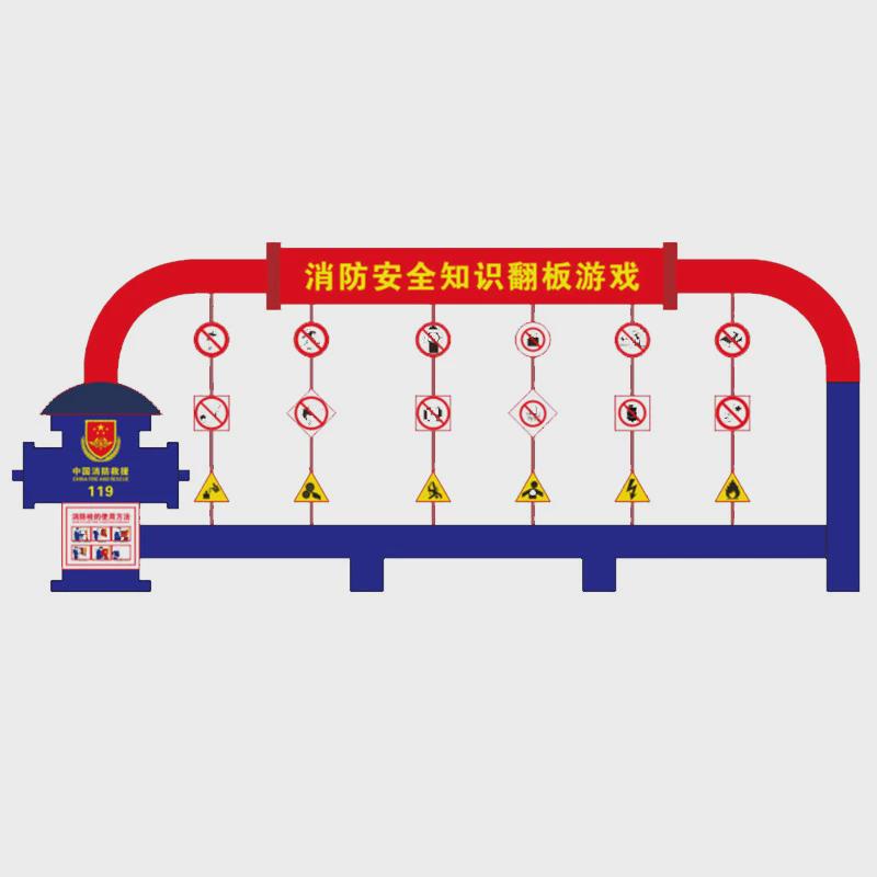 消防趣味翻板游戏宣传牌厂家制作知识宣传栏主题公园宣传标识牌