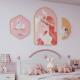 新款 饰画床头挂画可爱卡通温馨少女公主房壁画粉色女 儿童房卧室装