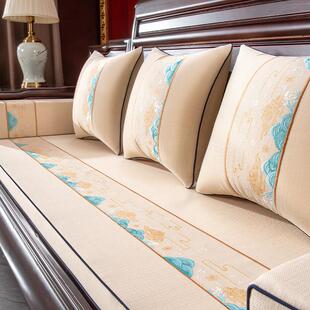 红木沙发坐垫罗汉床防滑垫子四季新中式实木沙发通用海绵椅垫