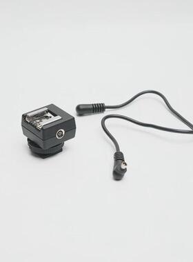 带锁紧双PC口 冷靴转热靴转换器 胶片相机专用引闪器 接闪光灯线