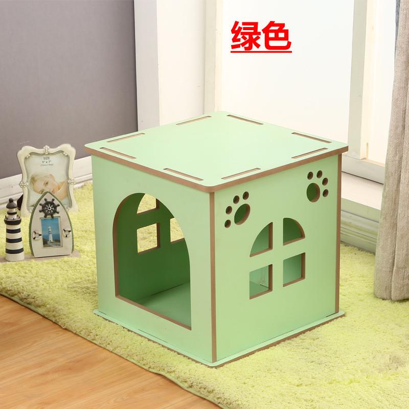 四季木质猫窝狗窝中型犬狗窝宠物窝木质防水室外实木猫窝泰迪狗窝