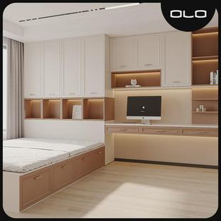 hf2x 床衣柜一体儿童房全屋定制家具踏踏 榻榻米轻奢法式