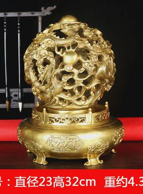 纯铜摆件时来运转大小号九转乾坤龙鼎办公室家居装饰扭转文昌礼