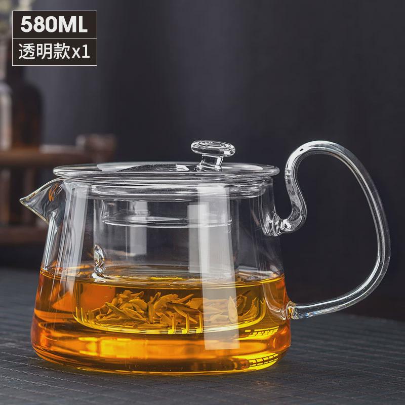61k3耐热玻璃茶壶透明家用茶具加厚耐高温过滤可加热煮茶器