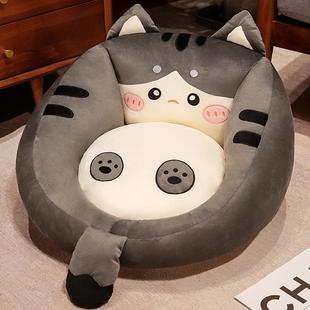 卡通榻榻米猫咪靠垫家用懒人沙发卧室女生可爱客厅蒲团坐垫地上