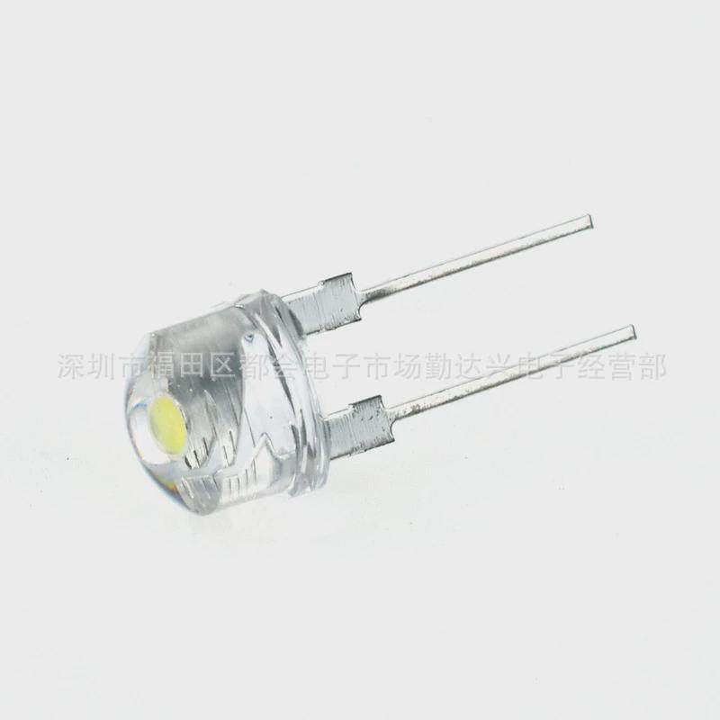 f8草帽白发光0.25w白光高LED灯珠/发光二级