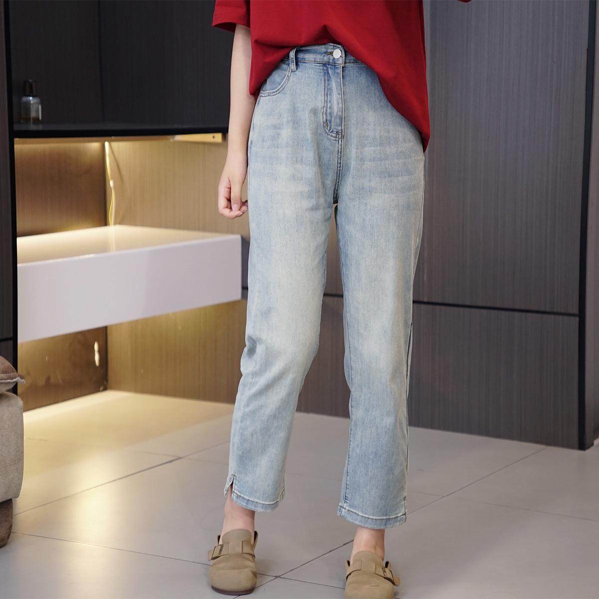 100-200斤胖mm显瘦小开叉直筒 夏季大码口袋撞色八分裤,女装/女士精品,大码裤装,淘宝优惠券,粉丝福利购,淘宝优惠卷