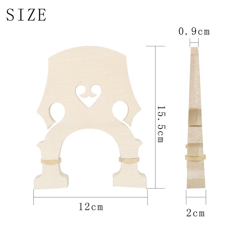 厂家直销低音提琴琴码枫木大提琴贝司琴码琴桥马桥可调节琴脚铜丝