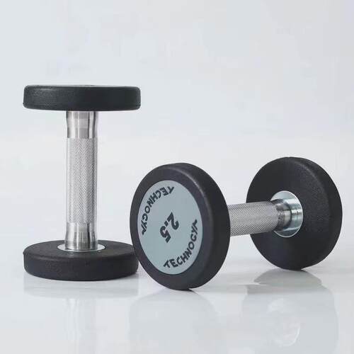 泰诺健哑铃钢配重健身房专用拧头盖子pu固定2.5-50kg男士