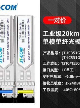 工业级千兆单模单双芯光模块sfp-ge-lx-sm1310/1550nm交换机模块