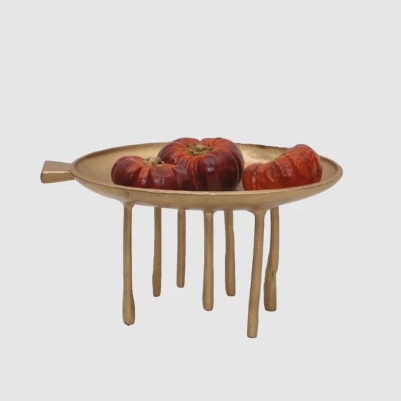 新中式高脚厅复古盘装饰盘摆件样版房展盘售楼处茶几橱窗家居饰品