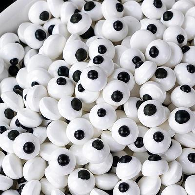 万圣节搞怪眼珠糖眼睛糖果蛋糕装饰糖珠500g烘焙大小摆件糖豆配件