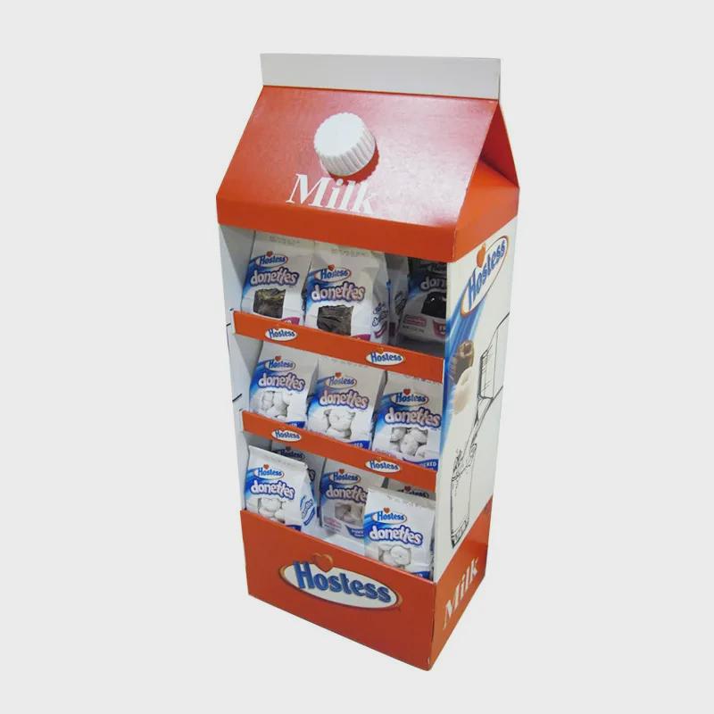 纸货架落地纸可展示架移动pvc雪弗板架瓦楞纸展示盒pdq促销纸堆头