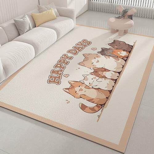 简约儿童卧室爬爬垫皮革地毯玩耍防水可擦免洗爬行垫子客厅地垫