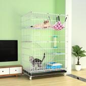 猫笼家用室内幼猫双层别墅猫咪用品带厕所超大自由空间猫舍不占地