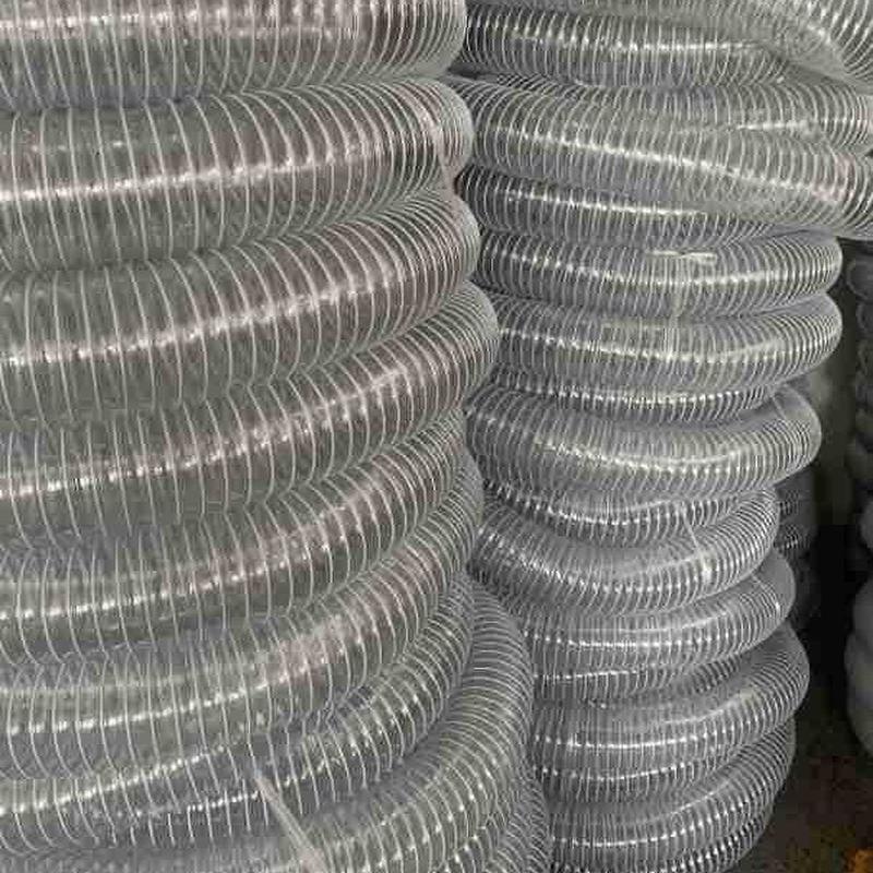 pvc透明钢丝管通风管吸尘管钢丝软管排管波纹管木工机械配件风管