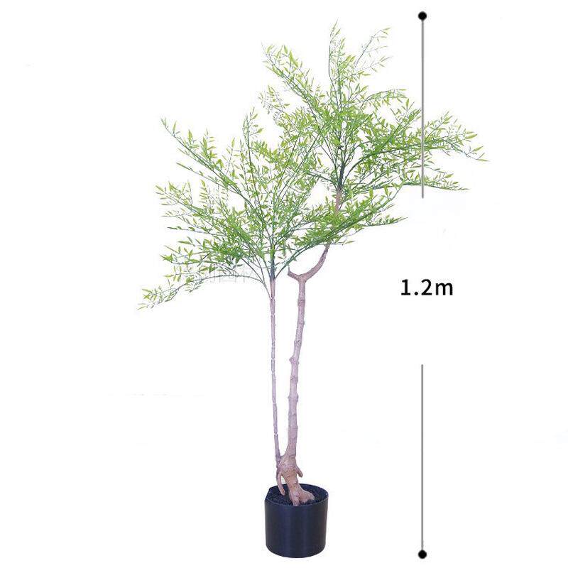 仿真南天竹轻奢仿真绿植布景摆件家居绿植南天竹北欧风假大盆栽