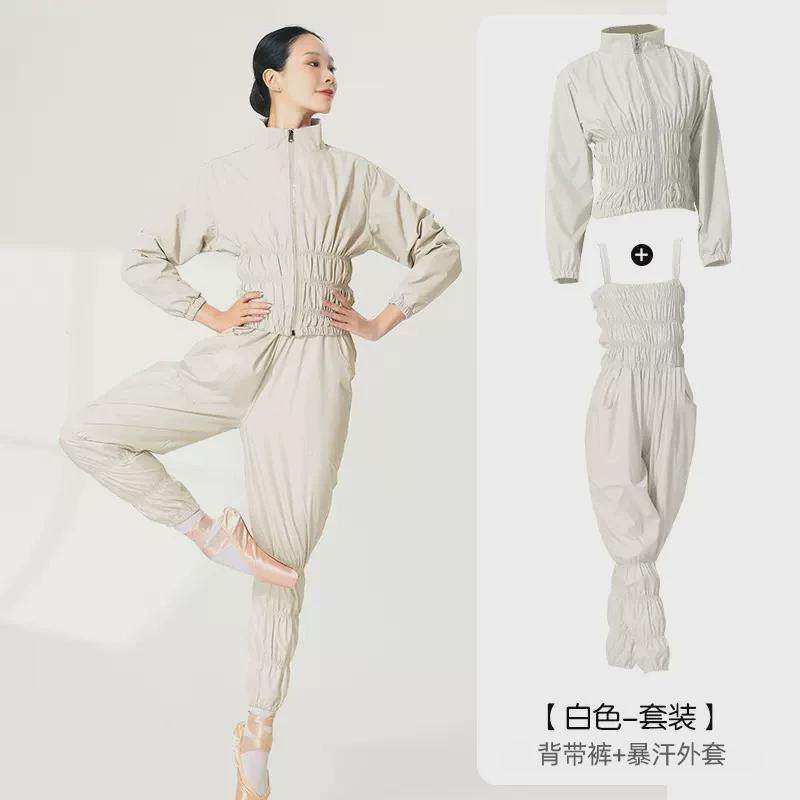 暴汗服女套装舞蹈生艺考练功服健身跑步运动全身发汗控爆汗裤服体