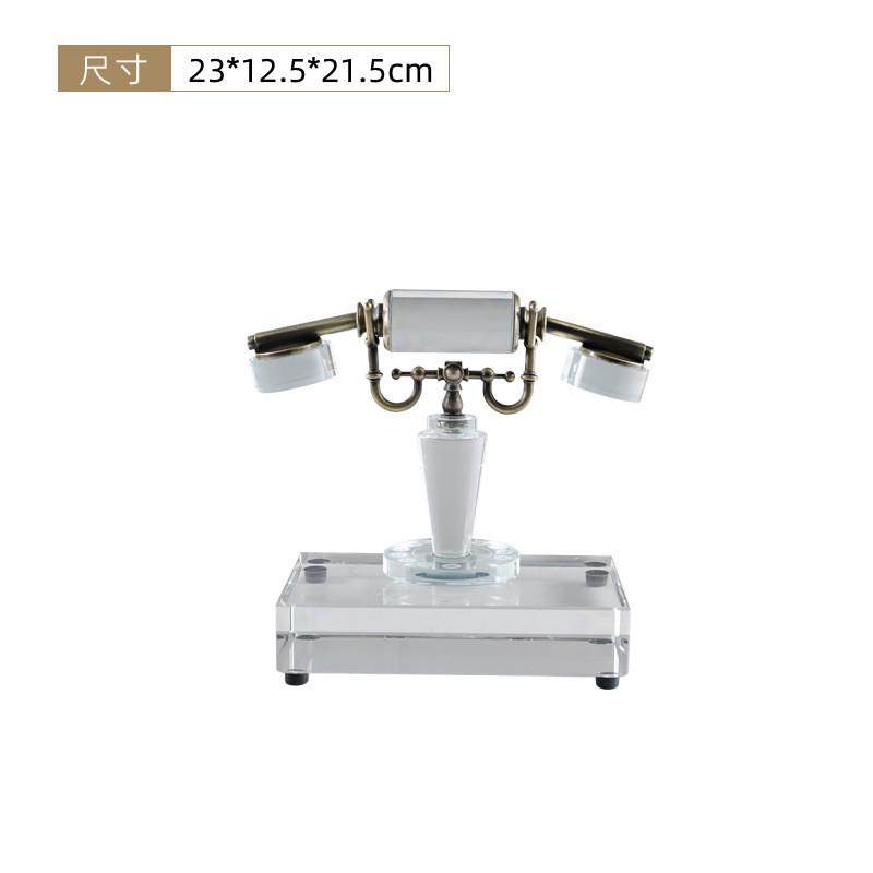 新中式复古软装电话机摆件样板房居家客厅桌面茶几水晶饰品摆件,家居饰品,装饰摆件,淘宝优惠券,粉丝福利购,淘宝优惠卷