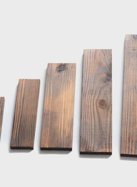 碳化木板生态缸古法养鱼天然实木流水罐摆件配件庭院花园造景diy