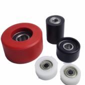 非标万向轮子尼龙脚轮包胶轮外钢套铝管万向轮子聚氨酯塑料刹车