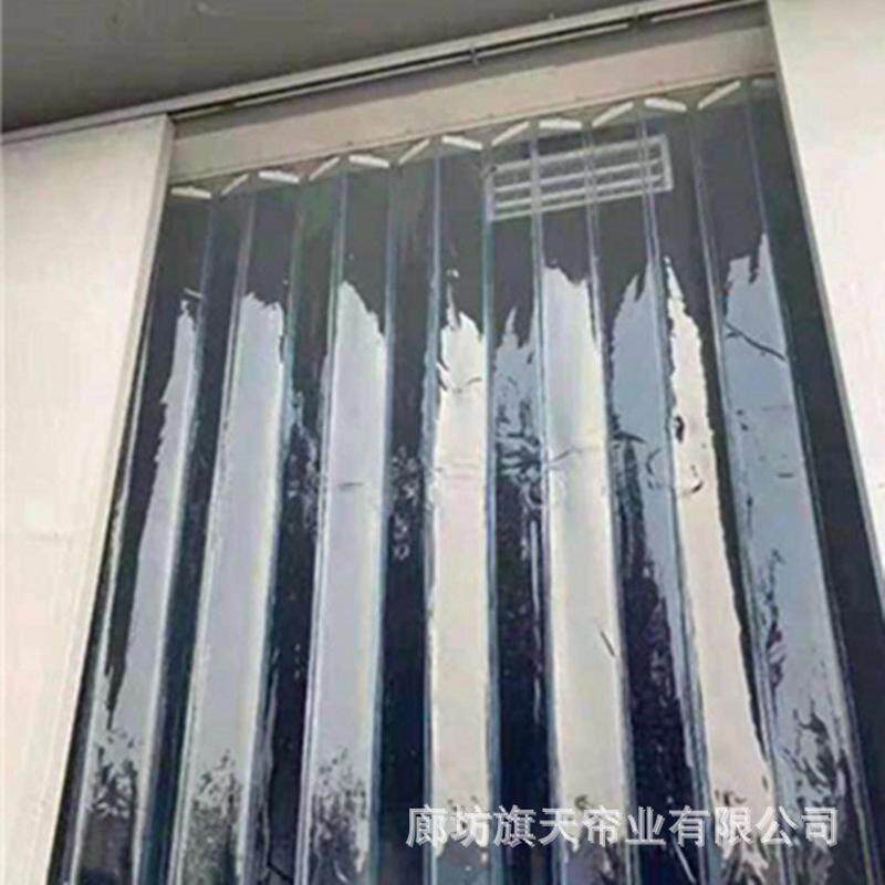 滑动软门帘推拉全连接移动透明门帘pvc可折叠空调帘防尘隔热皮帘