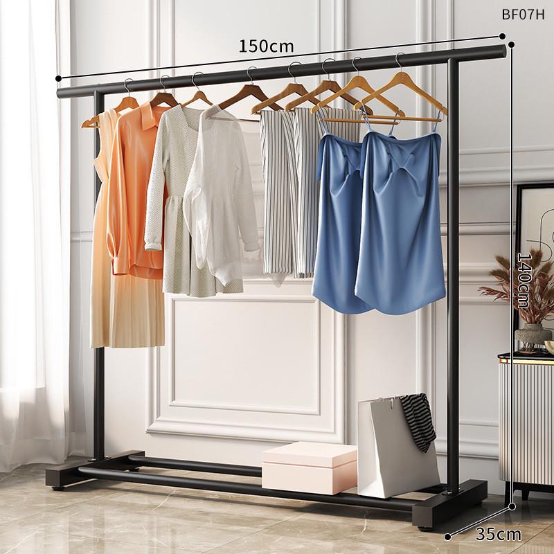 晾衣架房间晒挂架子阳台加粗加厚折叠简易家用室内落地凉衣服杆