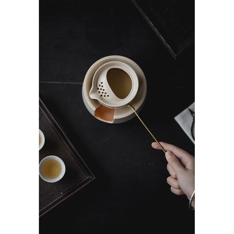陶瓷煮茶壶侧把过滤杯茶壶茶海分茶器苏打釉公温蜡烛温茶炉