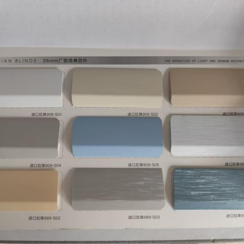 3.5cm宽l型pvc百叶窗帘办公室卫生间浴室遮挡帘厨房遮光卷帘升降
