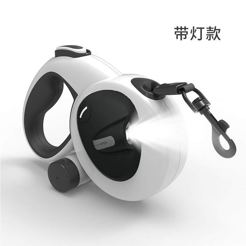 现货宠物自动伸缩牵引绳带灯反光遛狗绳多功能牵引器狗绳子