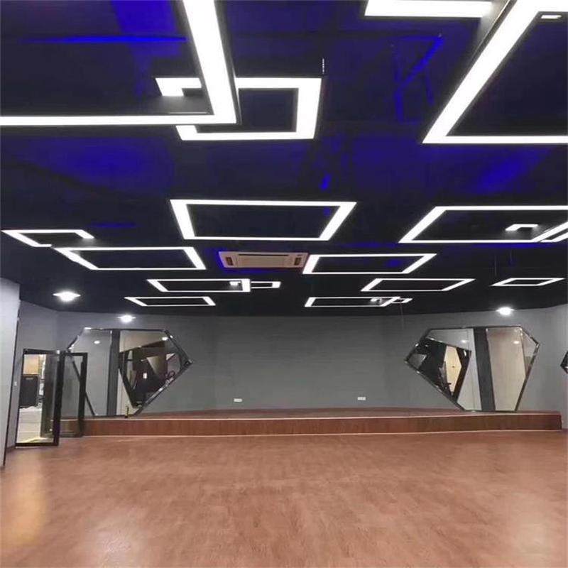 办公室灯led方形吊灯办公吊线灯健身房办公造型回字型照明拼接灯